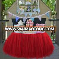 Newest Wedding Beautiful Ruffled Tulle Tutu Round Table Skirting