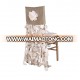 Fancy burlap and petal taffeta wedding chair covers